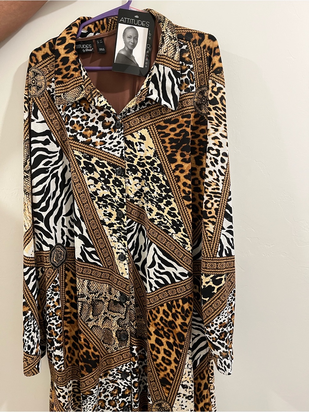 Renee Attitudes animal print dress